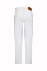 Victoria Jeans in Cotton - White | Umit Benan