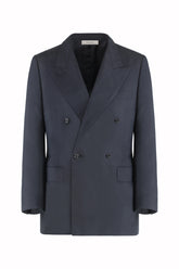 Luisa Blazer in Silk - Dark Navy | Umit Benan