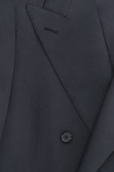 Luisa Blazer in Silk - Dark Navy | Umit Benan