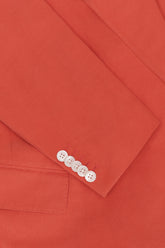 Luisa Blazer in Linen and Silk - Tomato | Umit Benan