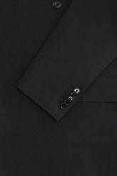 Luisa Blazer in Linen and Silk - Black | Umit Benan