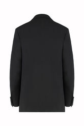 Luisa Tuxedo Blazer in Silk and Wool - Black | Umit Benan