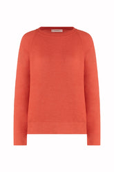 Sunset Crew Neck in Cashmere and Silk - Tomato | Umit Benan