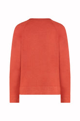 Sunset Crew Neck in Cashmere and Silk - Tomato | Umit Benan