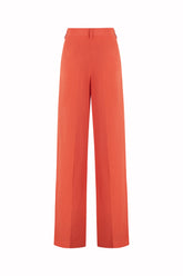 Luisa Trousers in Linen and Silk - Tomato | Umit Benan