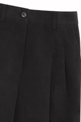 Luisa Trousers in Linen and Silk - Black | Umit Benan