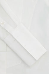 Luisa Tuxedo Shirt in Cotton and Silk - White | Umit Benan