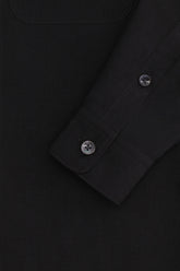 Jonah Overshirt in Linen and Silk - Black | Umit Benan