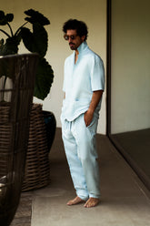 Selly Pants in Linen and Silk - Smurf | Umit Benan