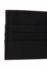 Robert Tuxedo Belt in Silk - Black | Umit Benan