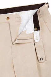 Pietro Trousers in Cotton and Silk - Light Cream | Umit Benan