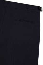 Pietro Trousers in Cotton and Silk - Dark Navy | Umit Benan
