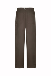 Carpenter Trousers in Cotton and Viscose - Dark Mud | Umit Benan