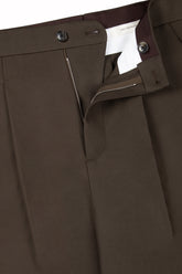 Carpenter Trousers in Cotton and Viscose - Dark Mud | Umit Benan