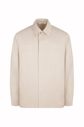 Jerome Overshirt in Cotton and Silk - Light Cream | Umit Benan