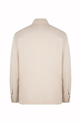 Jerome Overshirt in Cotton and Silk - Light Cream | Umit Benan